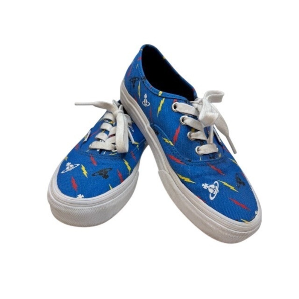 Vans Vivienne Westwood Anglomania Authentic Blue Orb Lightning Sneakers Womens 7